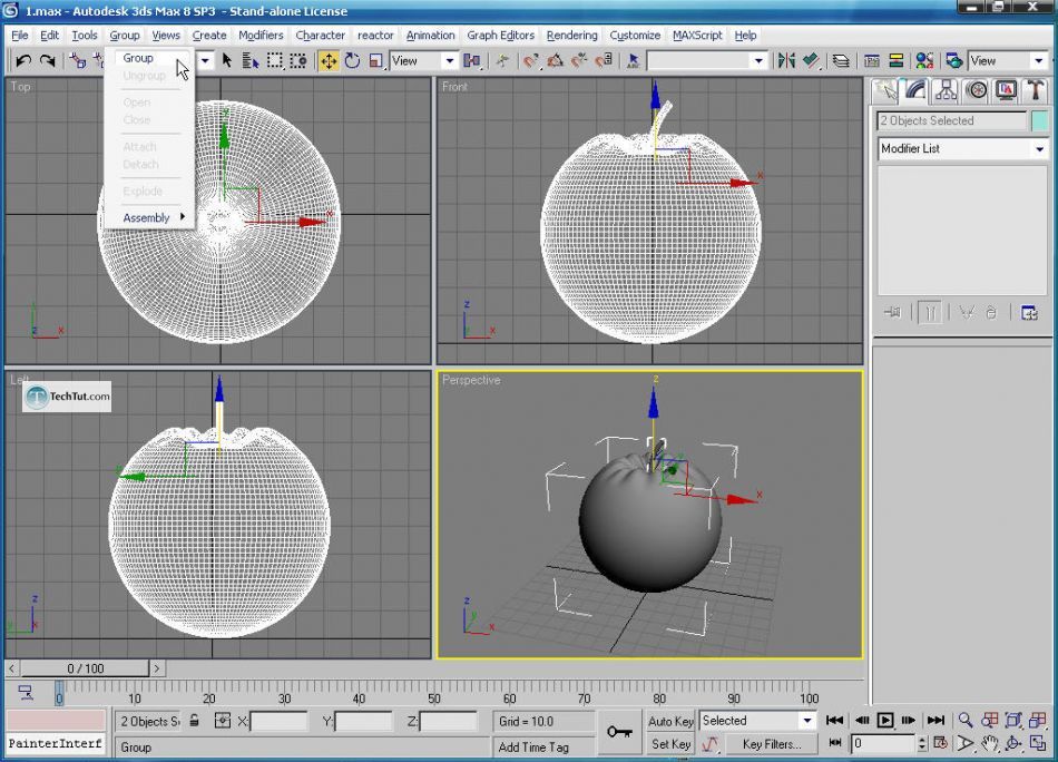 Create apple bowl in 3D max