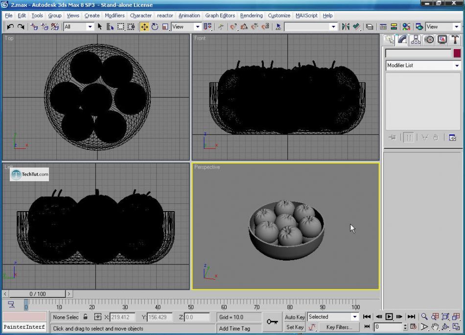 Create apple bowl in 3D max