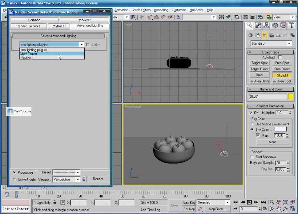 Create apple bowl in 3D max
