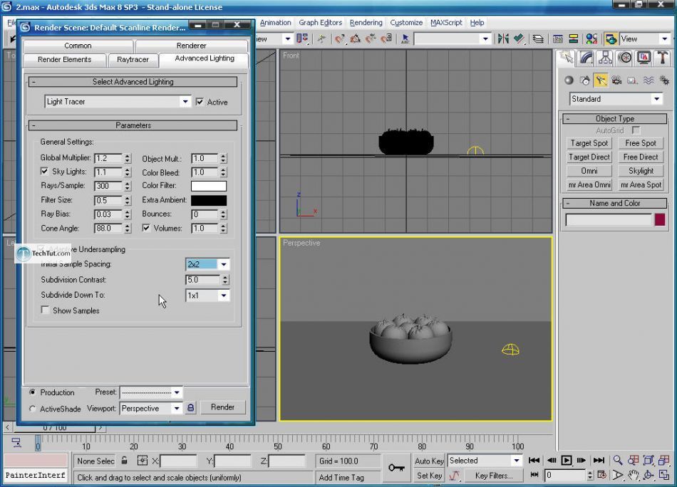 Create apple bowl in 3D max