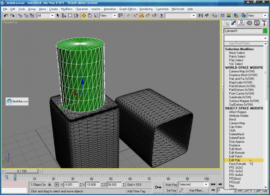 Lipstick model in 3D max