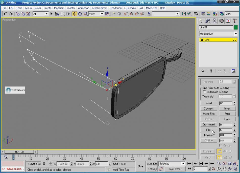 How to create glasses in 3D max