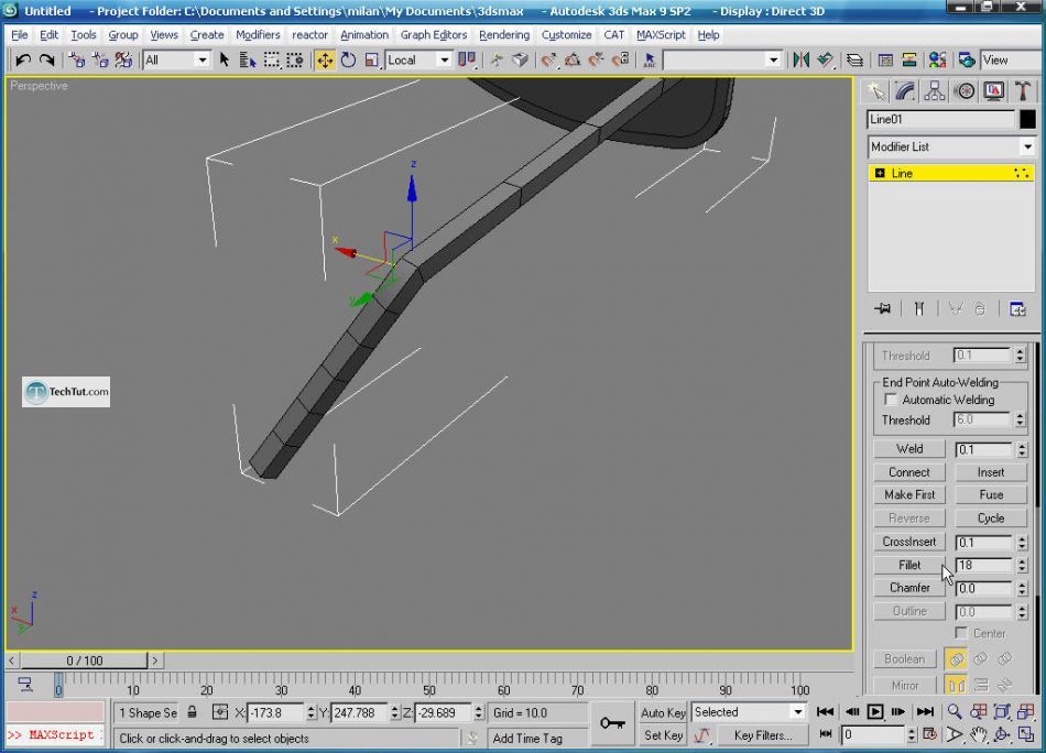How to create glasses in 3D max