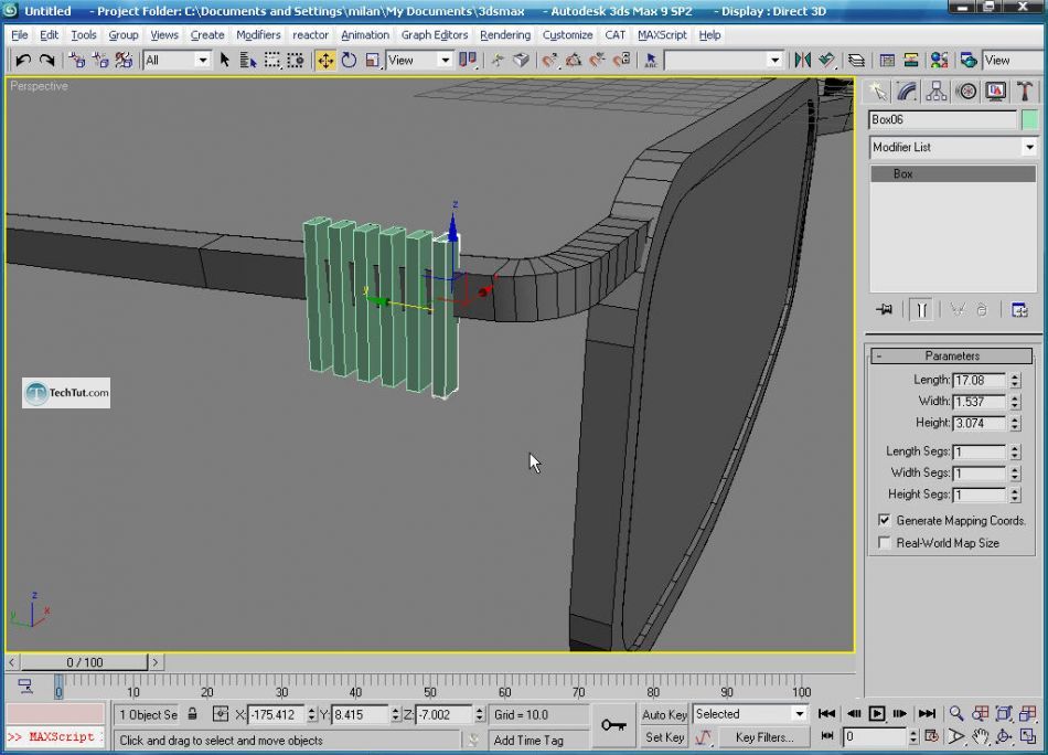 How to create glasses in 3D max
