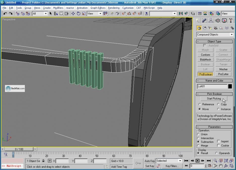 How to create glasses in 3D max