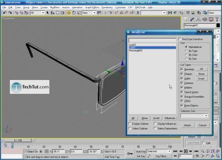 Tutorial Create 3D glasses model in max part 3 11