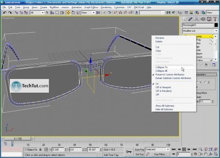 Tutorial Create 3D glasses model in max part 4 3