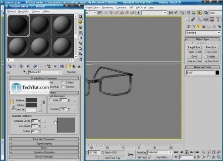 Tutorial Create 3D glasses model in max part 4 8