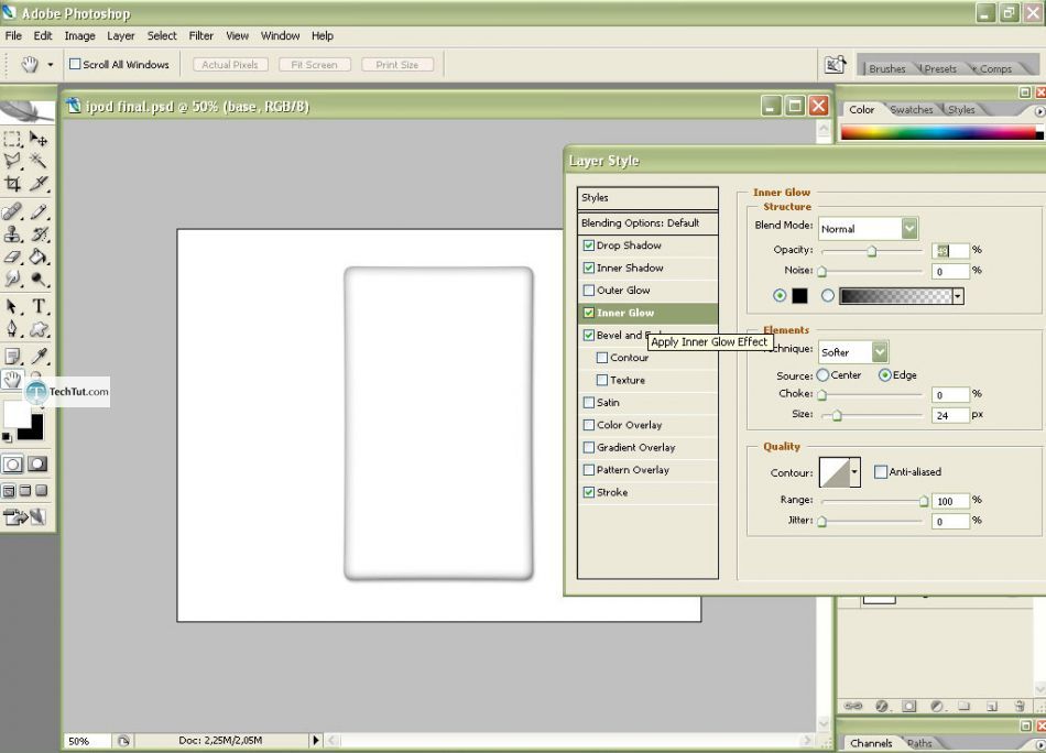Create realistic iPod in Photoshop