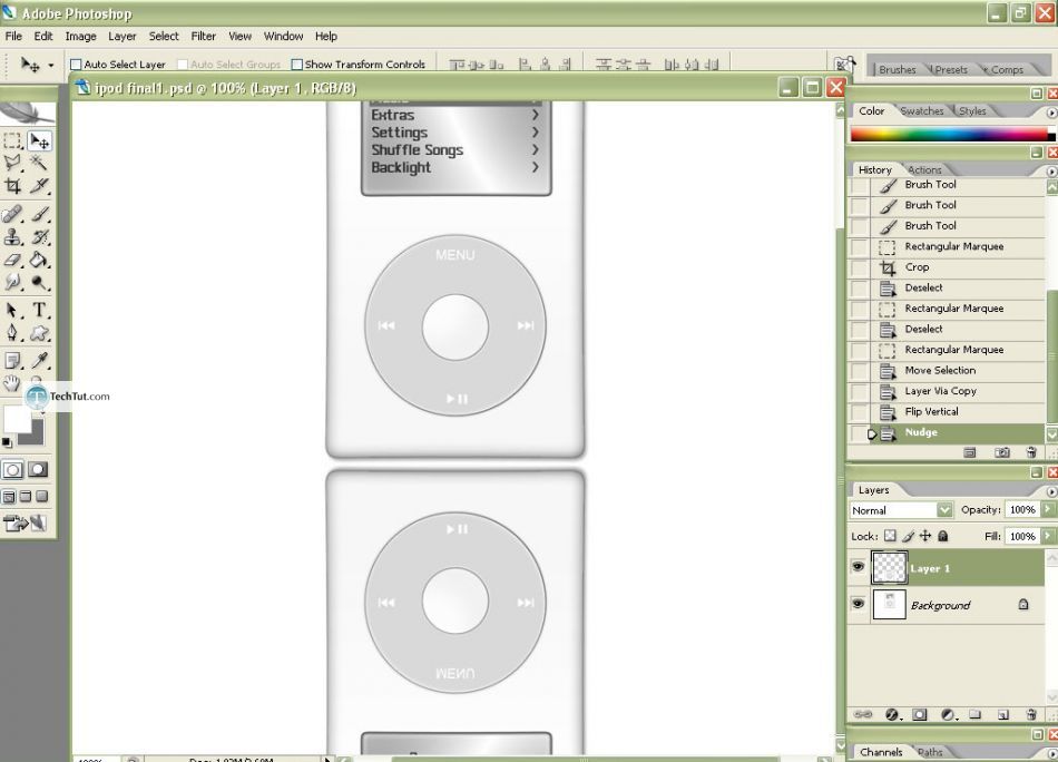 Create realistic iPod in Photoshop