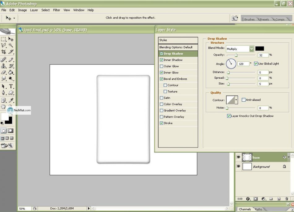 Create realistic iPod in Photoshop