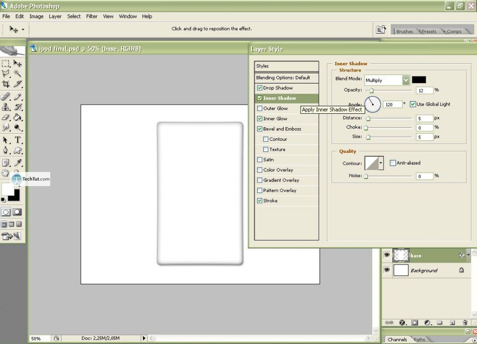 Create realistic iPod in Photoshop