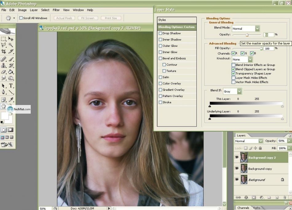 Photo retouch add makeup and create clear face in Photoshop