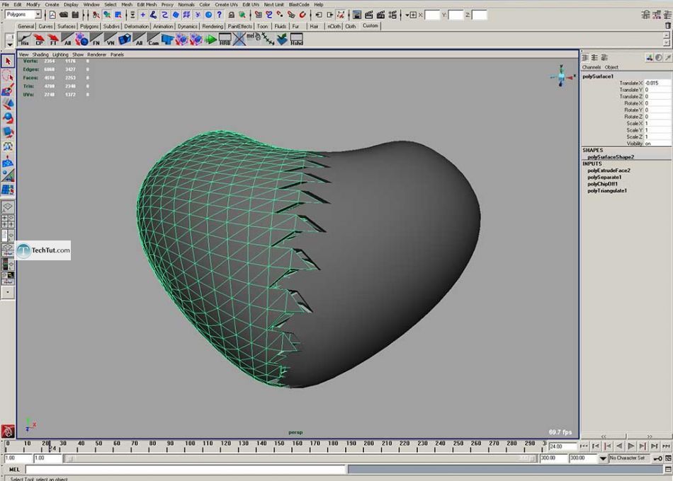 Create 3D heart in Maya