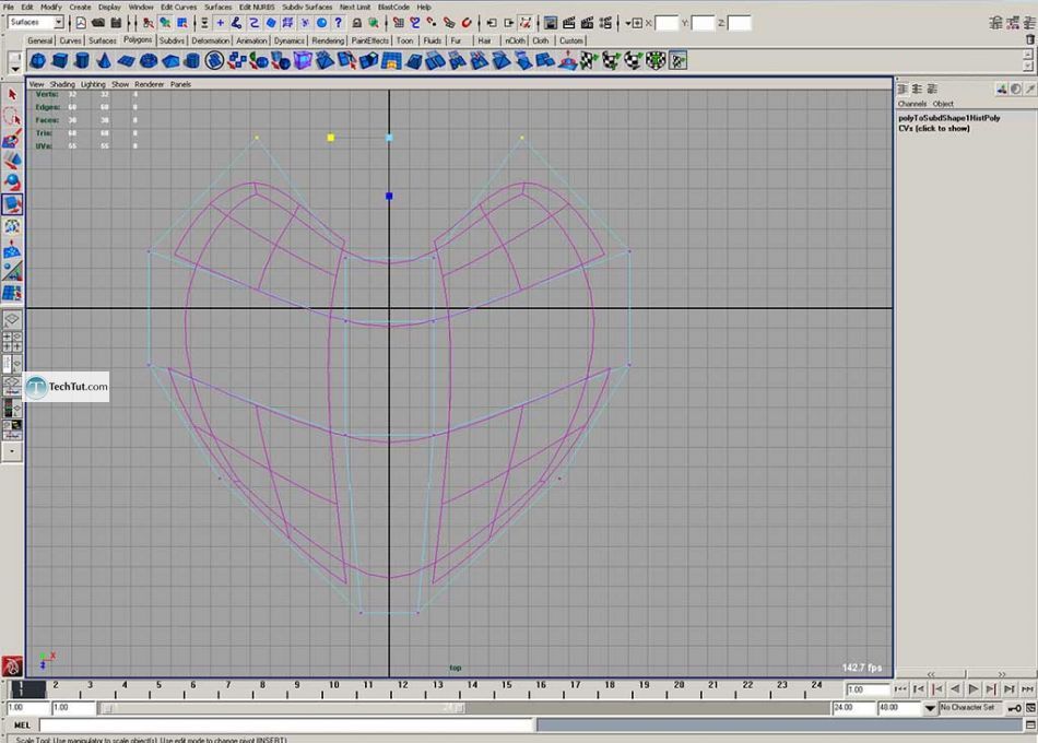 Create 3D heart in Maya