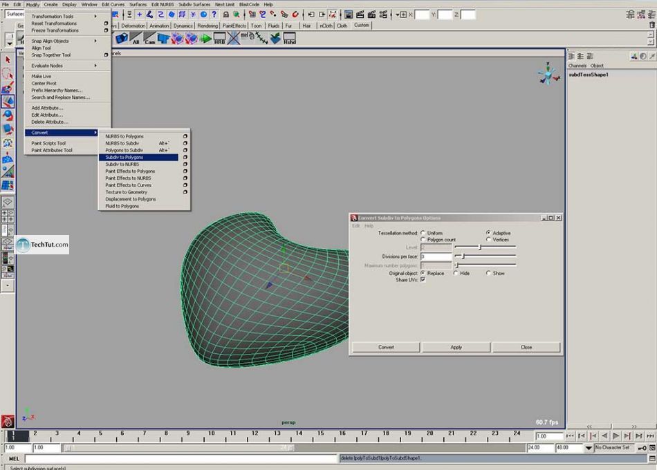 Create 3D heart in Maya