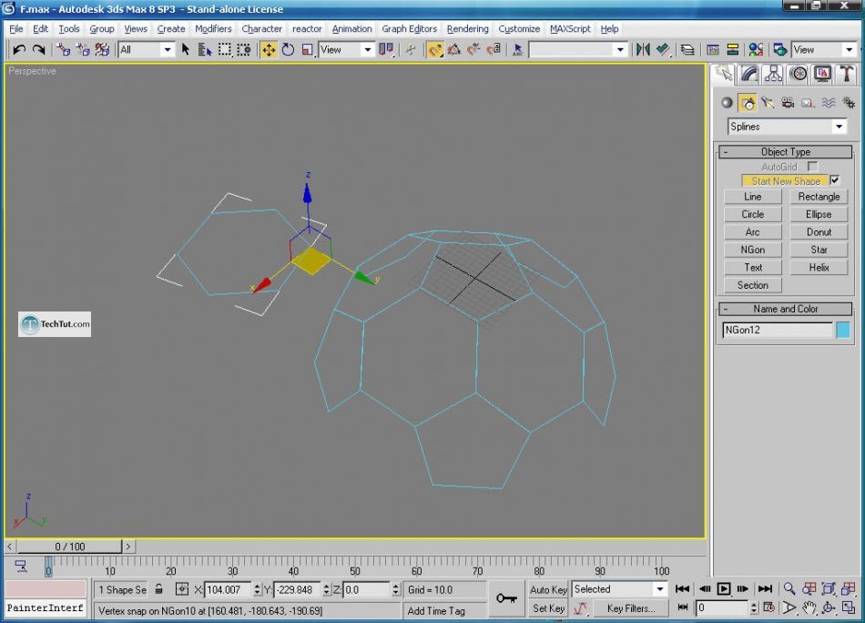 Create a soccer ball in 3D studio max