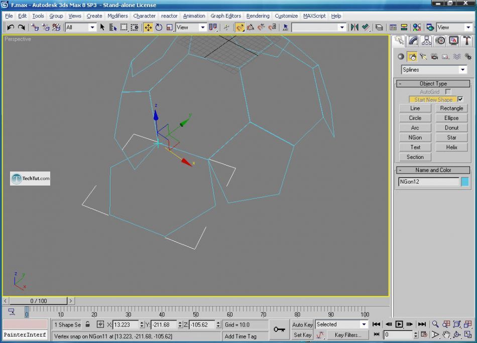 Create a soccer ball in 3D studio max