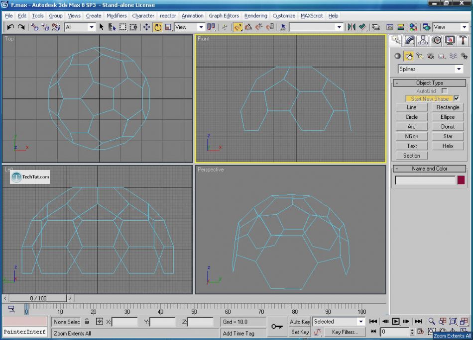 Create a soccer ball in 3D studio max