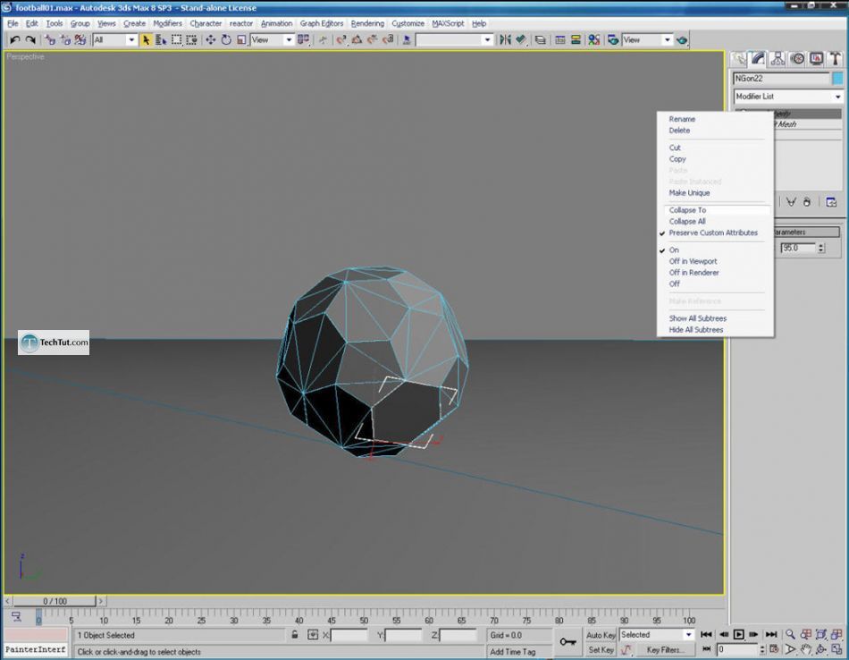 Create a soccer ball in 3D studio max