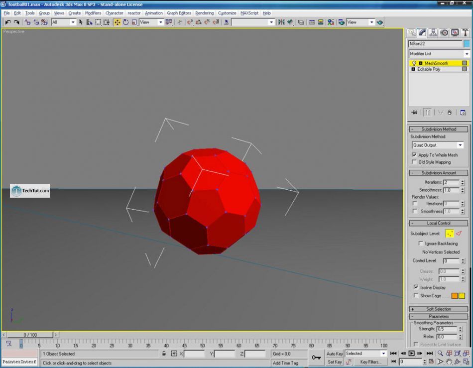Create a soccer ball in 3D studio max