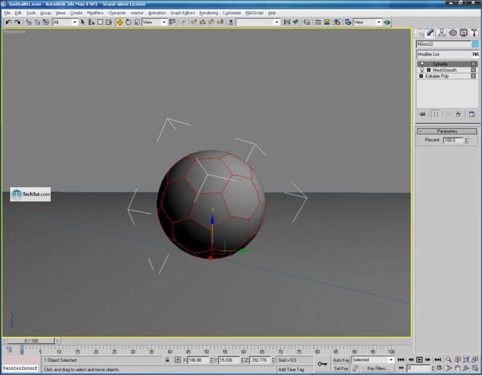 Create a soccer ball in 3D studio max