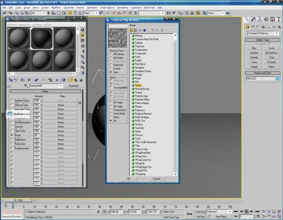 Create a soccer ball in 3D studio max