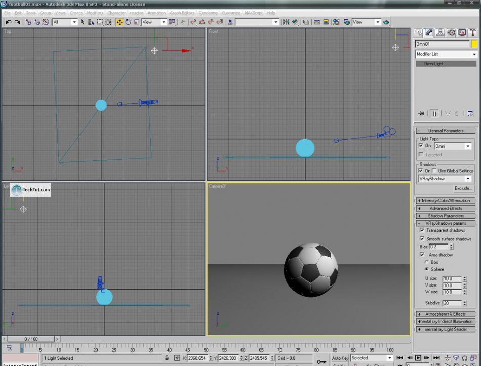 Create a soccer ball in 3D studio max