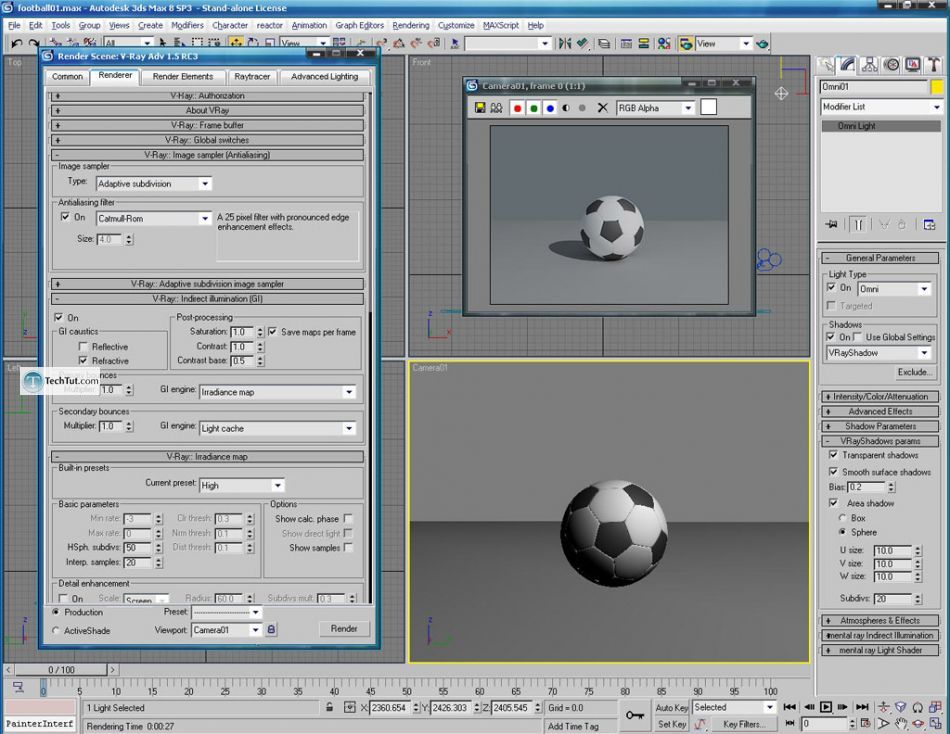 Create a soccer ball in 3D studio max