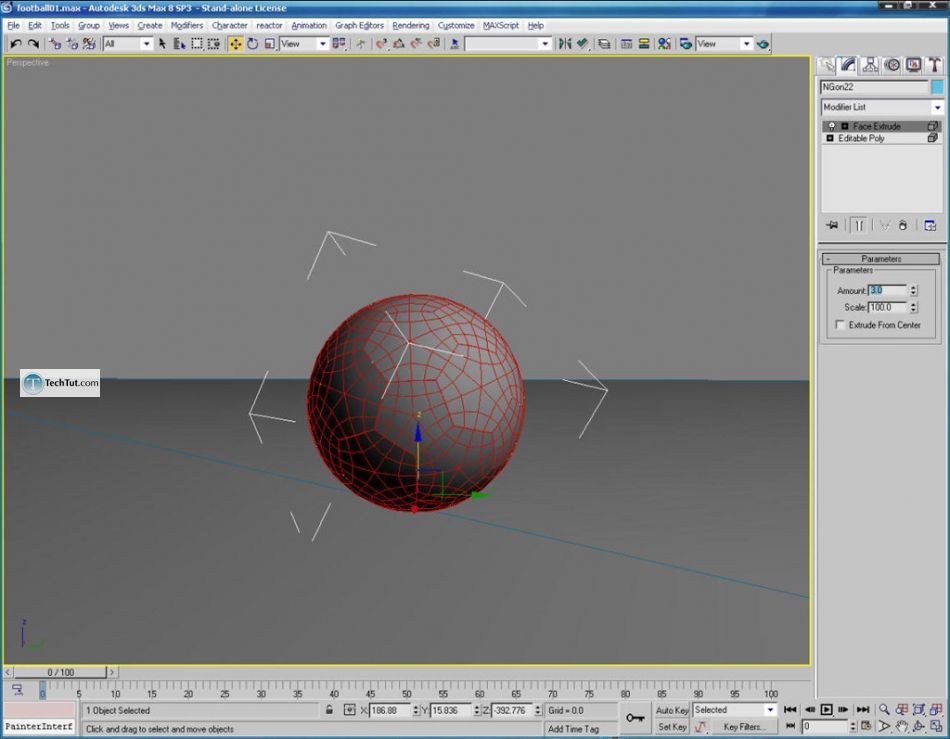 Create a soccer ball in 3D studio max