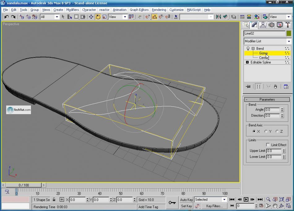 Create 3D sandal model