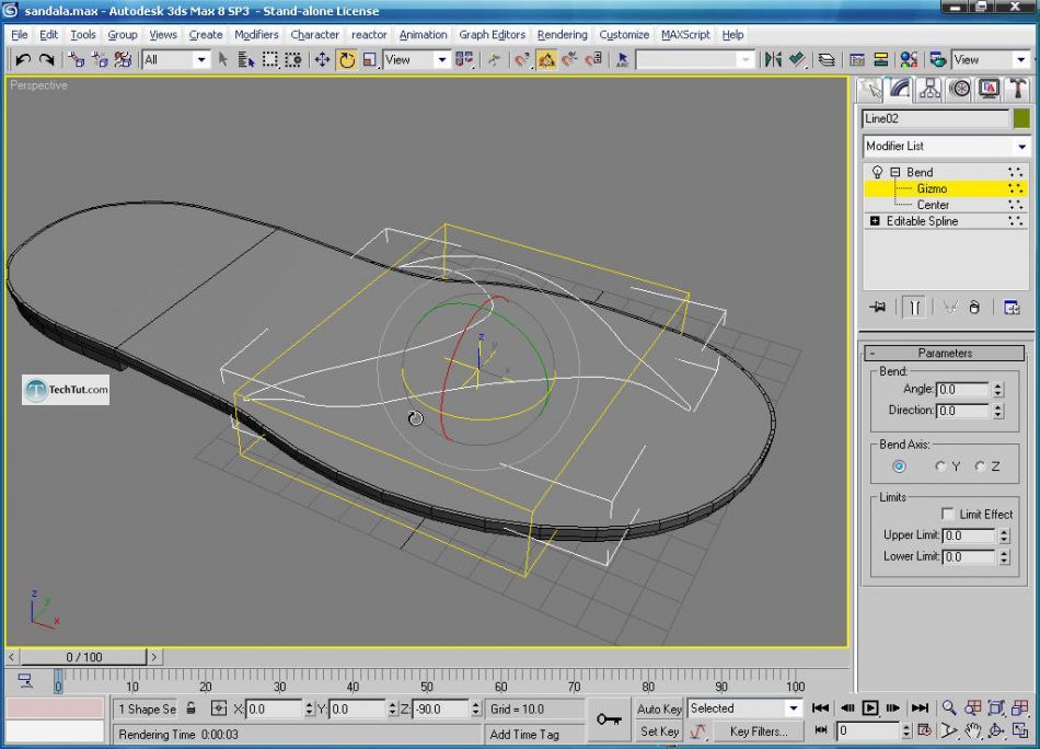 Create 3D sandal model