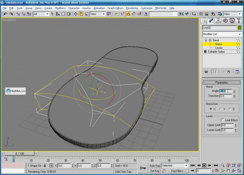 Create 3D sandal model