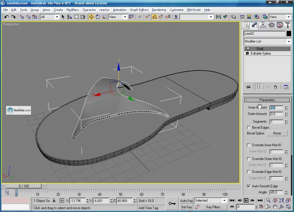 Create 3D sandal model