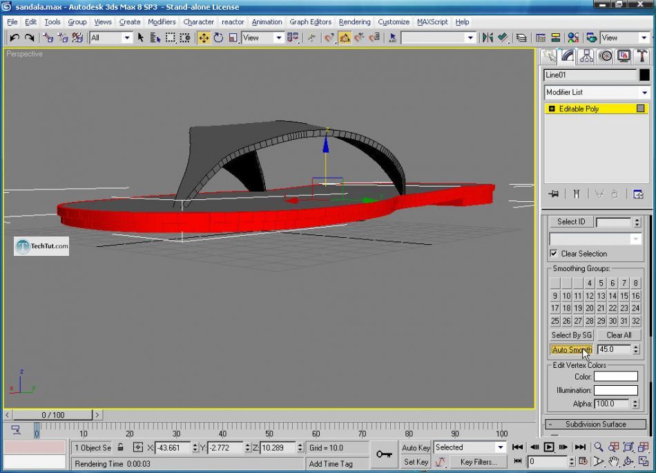 Create 3D sandal model