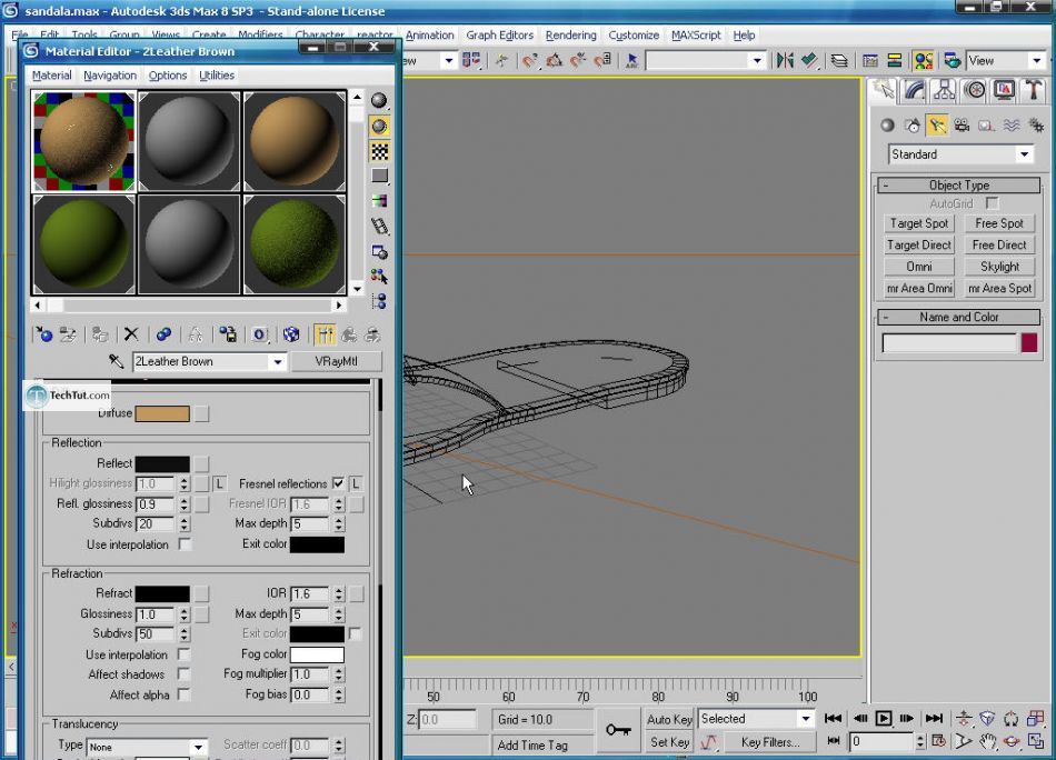 Create 3D sandal model