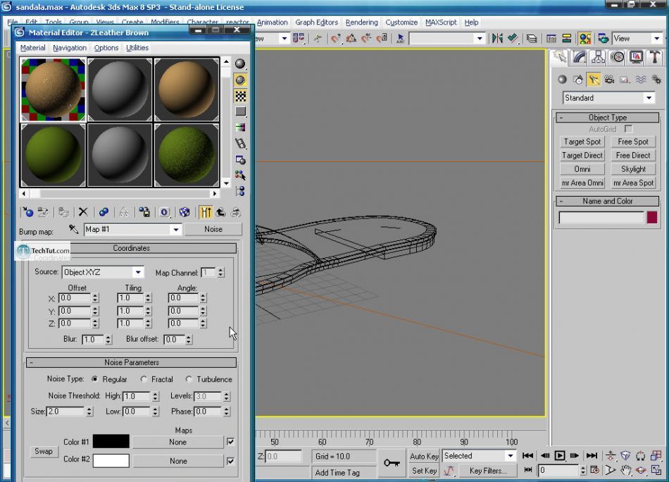Create 3D sandal model