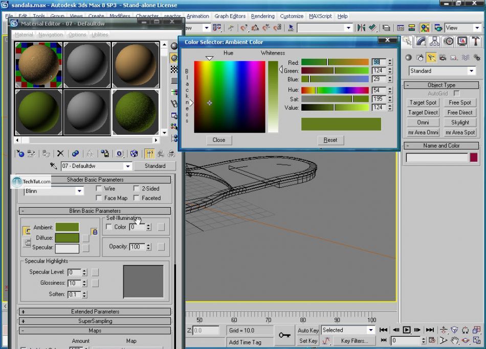 Create 3D sandal model
