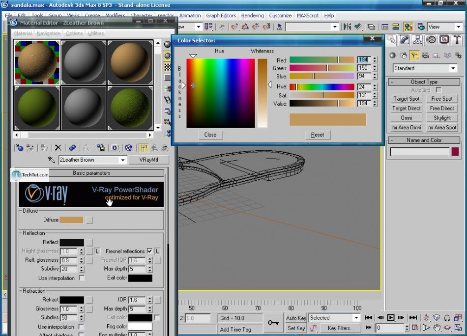 Create 3D sandal model