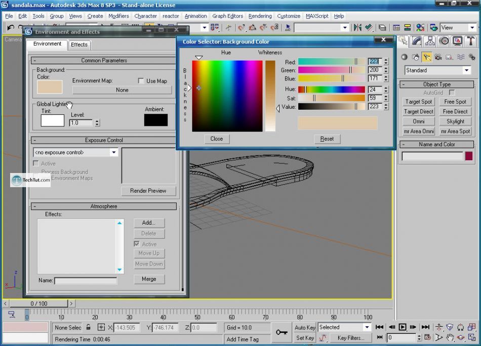 Create 3D sandal model