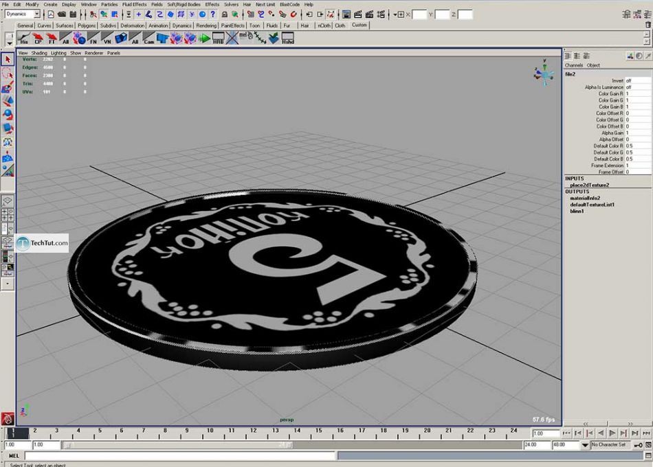 How to create a coin using maya