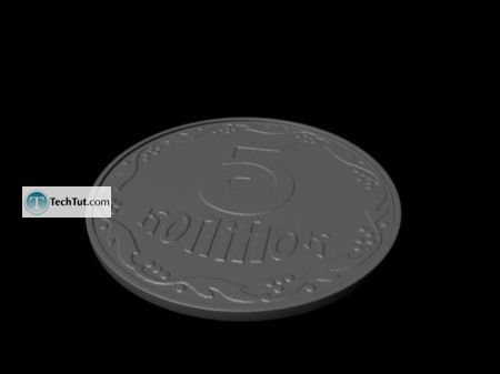 Tutorial Create a coin 3D model render 11