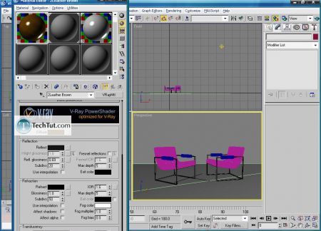 Tutorial 3d modern chair final render 10