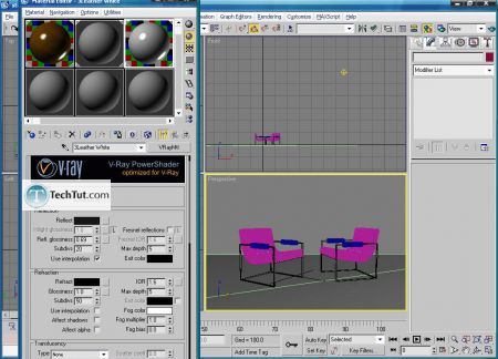 Tutorial 3d modern chair final render 11