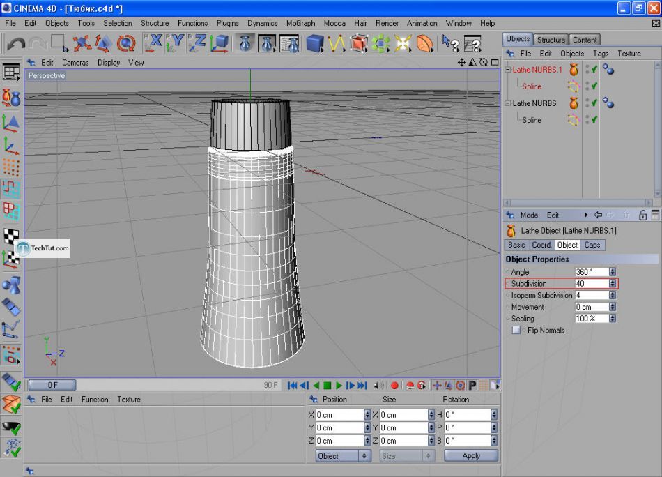 How to create a cream tube in Cinema 4D