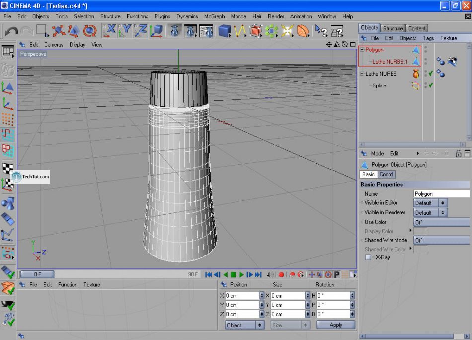 How to create a cream tube in Cinema 4D
